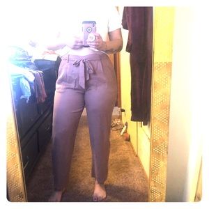 Paper bag waist pants